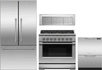 4 Piece Package Includes Refrigerator, Range, Hood And Dishwasher